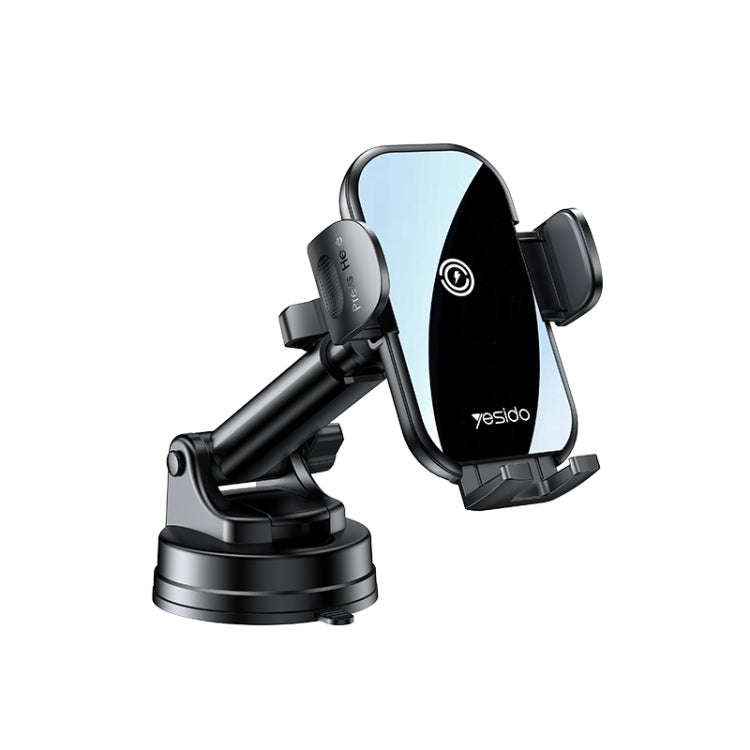 Yesido C197 15W 2 in 1 Suction Cup Type Wireless Charging Car Holder Set (Black)
