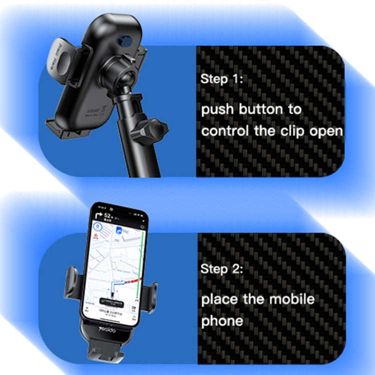 Yesido C197 15W 2 in 1 Suction Cup Type Wireless Charging Car Holder Set (Black)