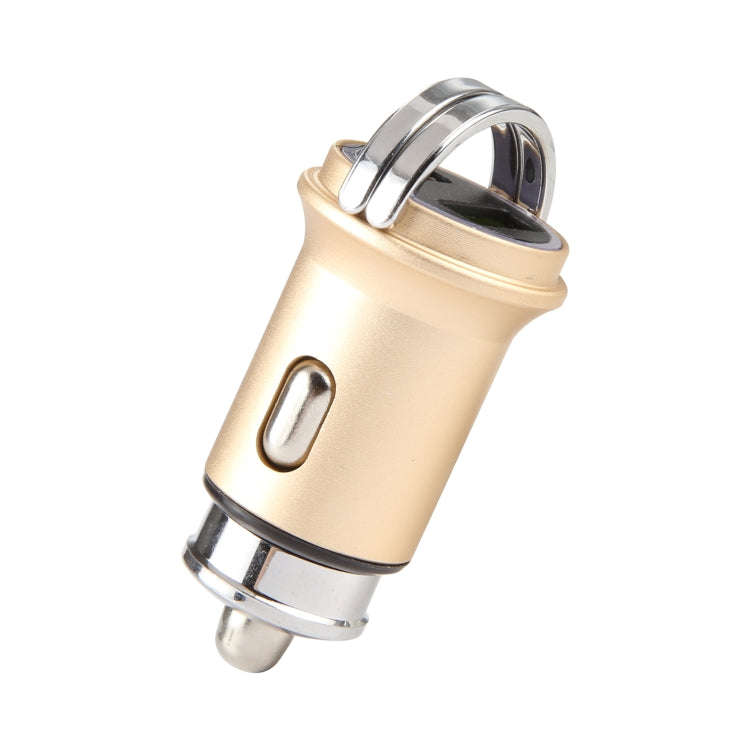 AR-CA08 12W 2A USB-C / Type-C + USB Ports Car Charger (Gold)