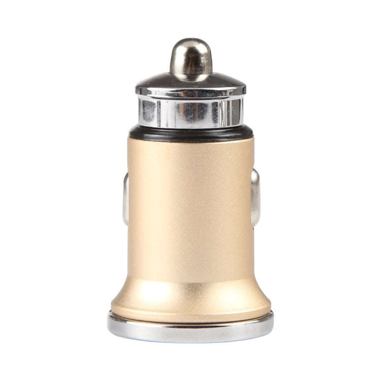 AR-CA08 12W 2A USB-C / Type-C + USB Ports Car Charger (Gold)