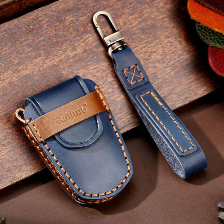 For Cadillac / CT5 / CT6 / XT6 5-button C087 Car Key Leather Protective Case (Blue)