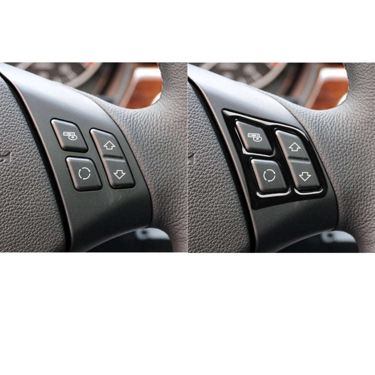 For BMW 3 Series E90 2005-2012 2pcs Car Steering Wheel Buttons Decorative Sticker, Left and Right...