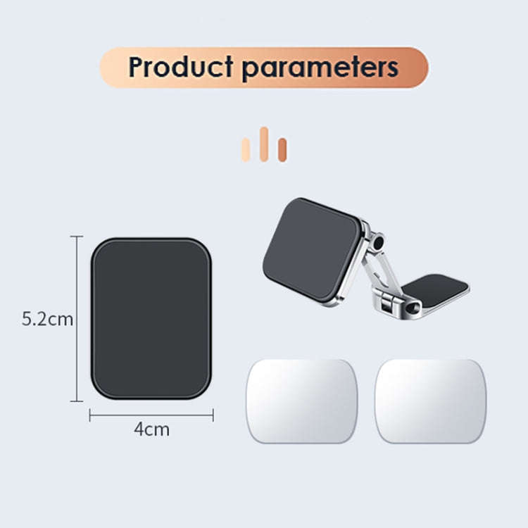 F12 Multifunctional Car Folding Magnetic Phone Navigation Holder (Silver)