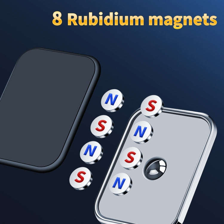 F12 Multifunctional Car Folding Magnetic Phone Navigation Holder (Silver)