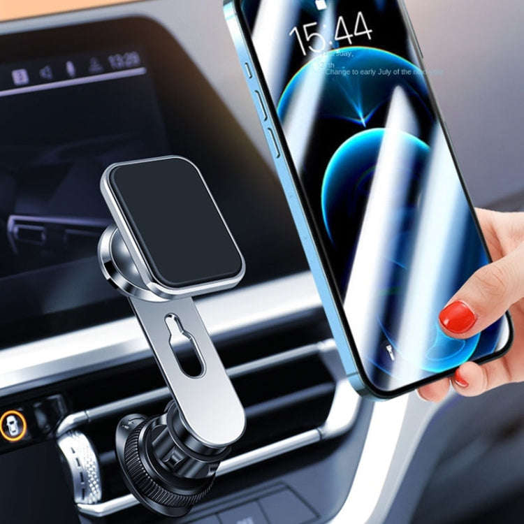 F23 Car Air Outlet Vent Magnetic Phone Navigation Mount Bracket (Silver)