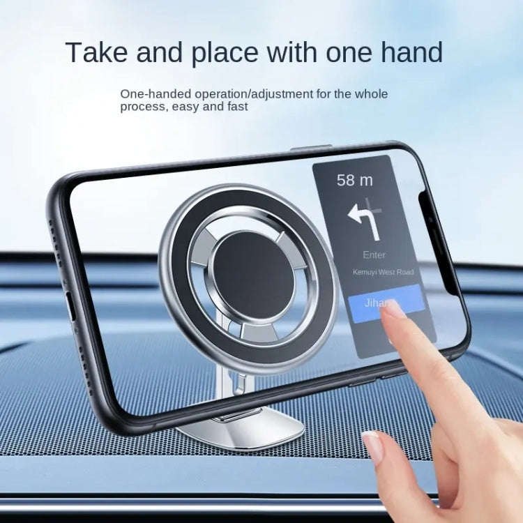 F68 360 Degree Rotating Car Magnetic Mobile Phone Bracket (Silver)