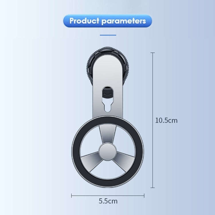 F73 MagSafe Magnetic Suction 360 Degree Rotating Car Phone Holder (Silver)