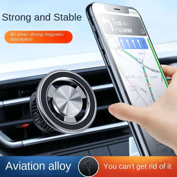 F83 Car Air Outlet Vent Magnetic Mobile Phone Navigation Holder (Silver)