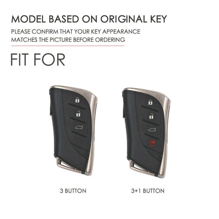For Lexus 4-button Hallmo Car Cowhide Leather Key Protective Cover Key Case(Brown)