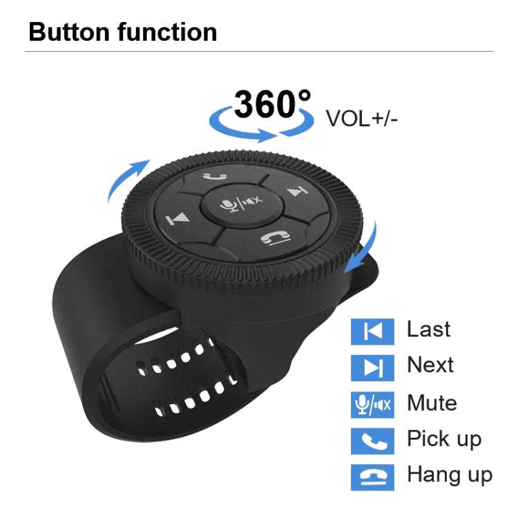 Universal Strap Shape Steering Wheel Remote Control Car Multimedia Wireless Button Remote Control...