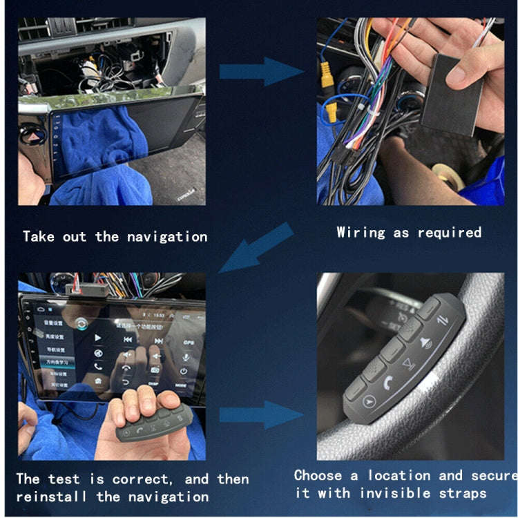 Universal Steering Wheel Controller Multifunctional Wireless DVD Navigation Key Remote Controller