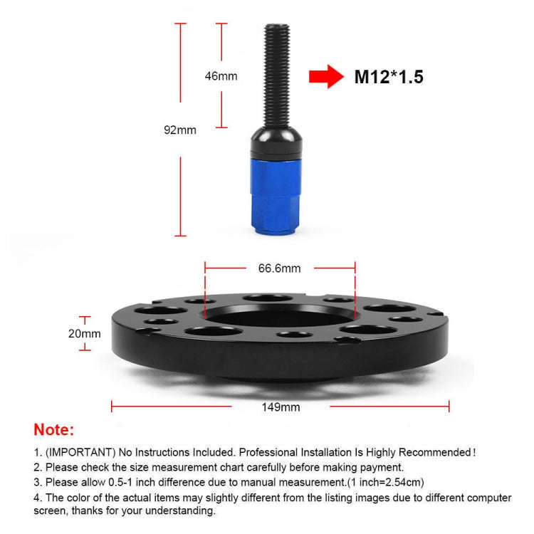 For Mercedes-Benz 20mm Car Modified Wheel Hub Flange Center Wheel Spacer with M12x1.5 Screws (Blue)