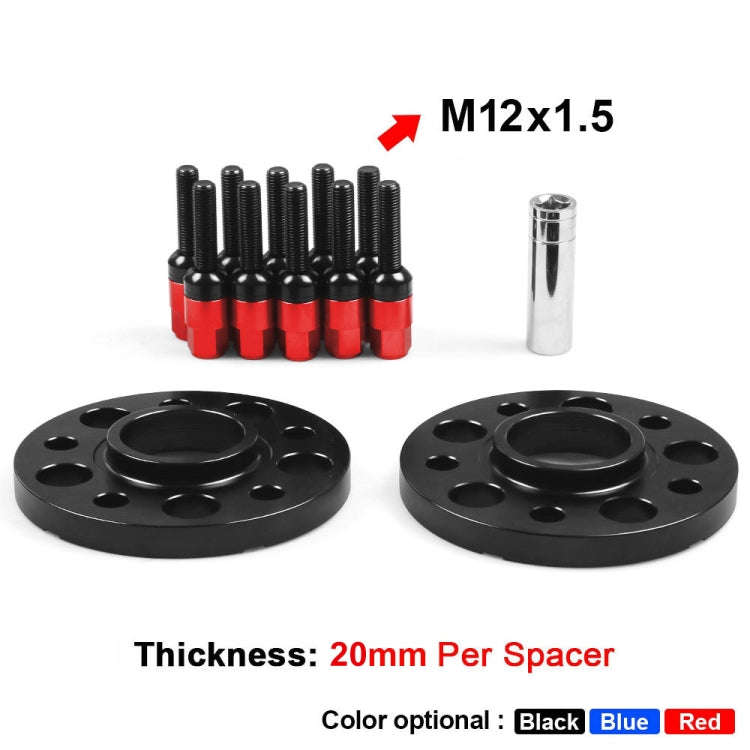 For Mercedes-Benz 20mm Car Modified Wheel Hub Flange Center Wheel Spacer with M12x1.5 Screws (Red)
