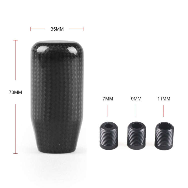 Universal Car Real Carbon Fiber Gear Head (Red)