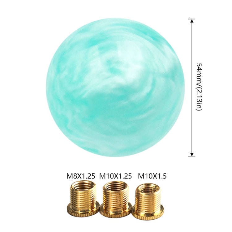 Car Modified Marble Star Gear Head Shifter Cover with Adapter (Light Green)