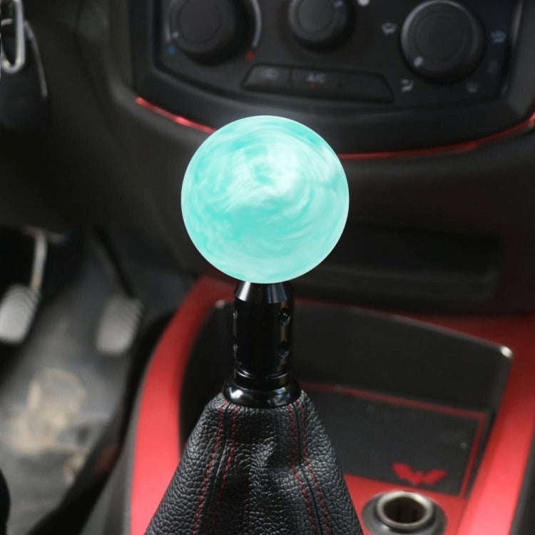 Car Modified Marble Star Gear Head Shifter Cover with Adapter (Light Green)