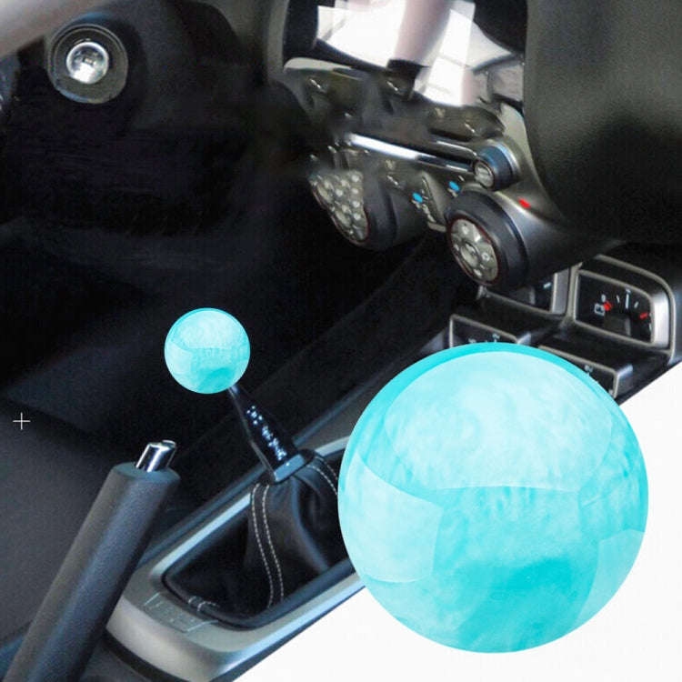 Car Modified Marble Star Gear Head Shifter Cover with Adapter (Light Blue)