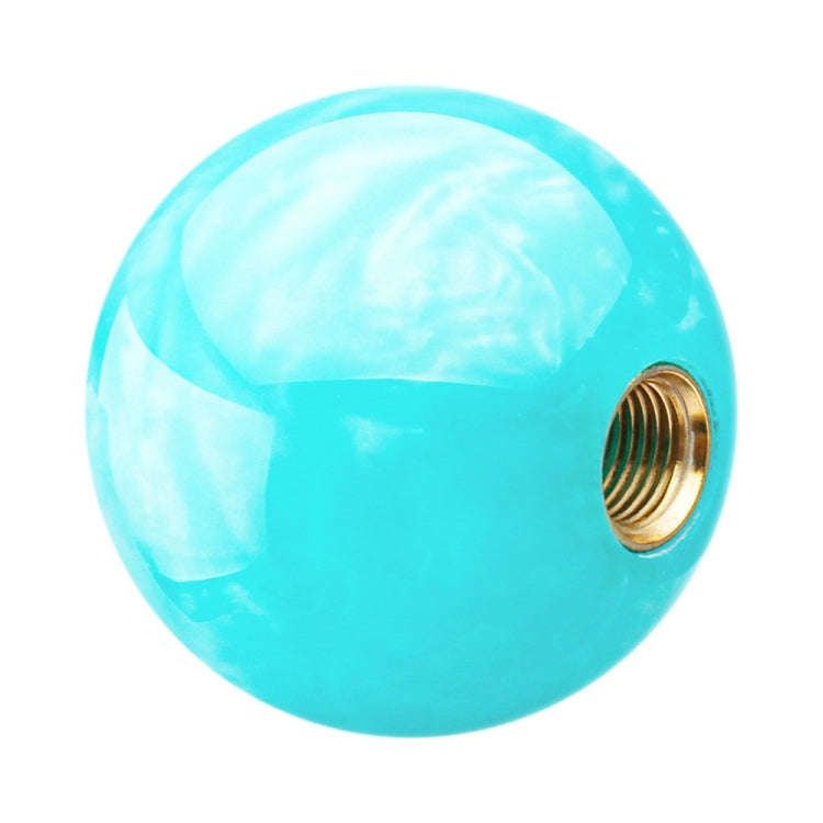 Car Modified Marble Star Gear Head Shifter Cover with Adapter (Light Blue)