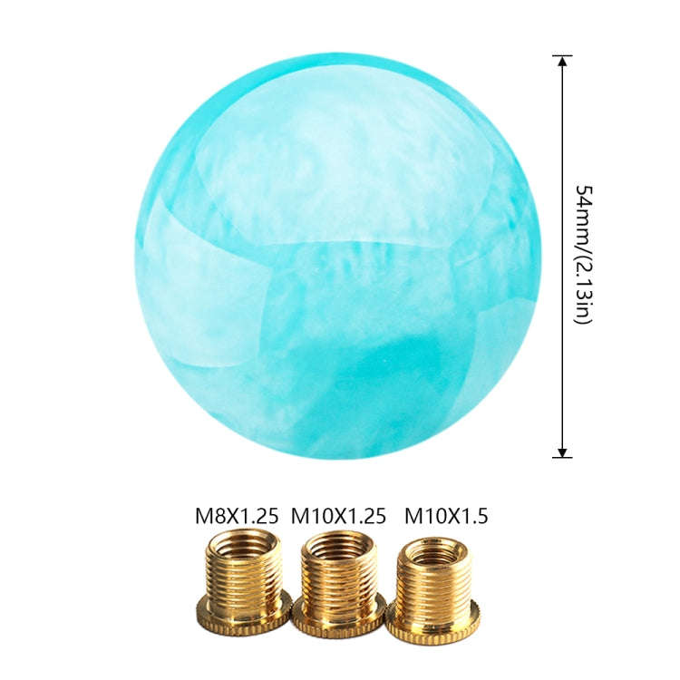Car Modified Marble Star Gear Head Shifter Cover with Adapter (Light Blue)