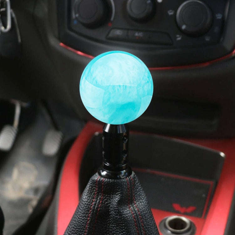 Car Modified Marble Star Gear Head Shifter Cover with Adapter (Light Blue)