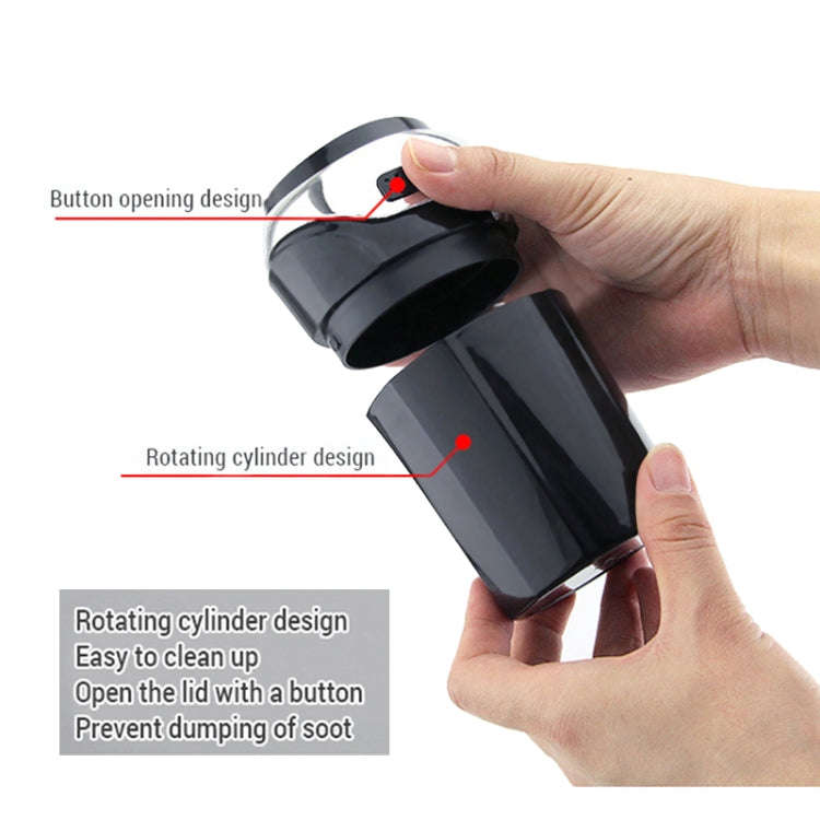 N12E Car Creative Ashtray Solar Power With Light And Cover With Cigarette Liighter (Red)
