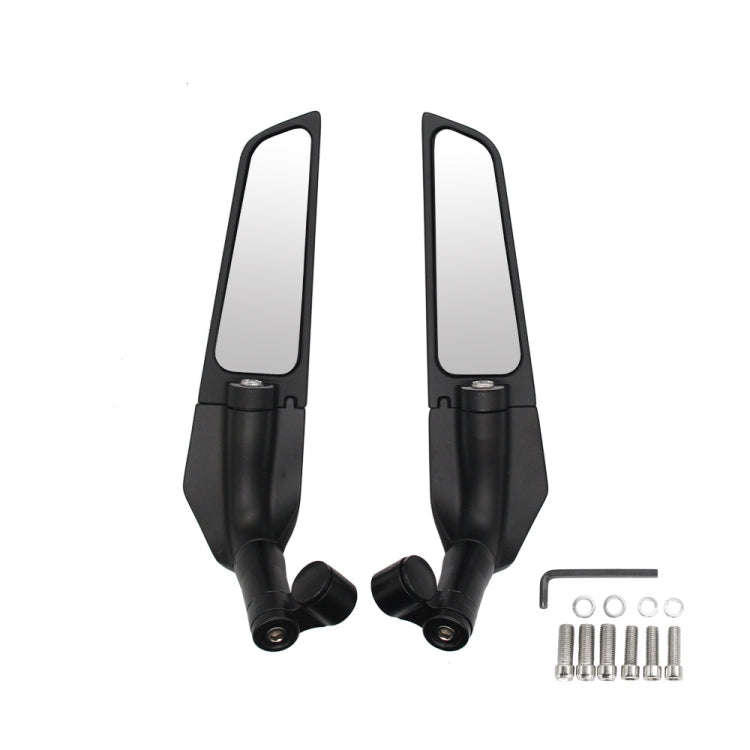 Motorcycle Modification Fixed Wind Wing Rearview Mirror (Black)