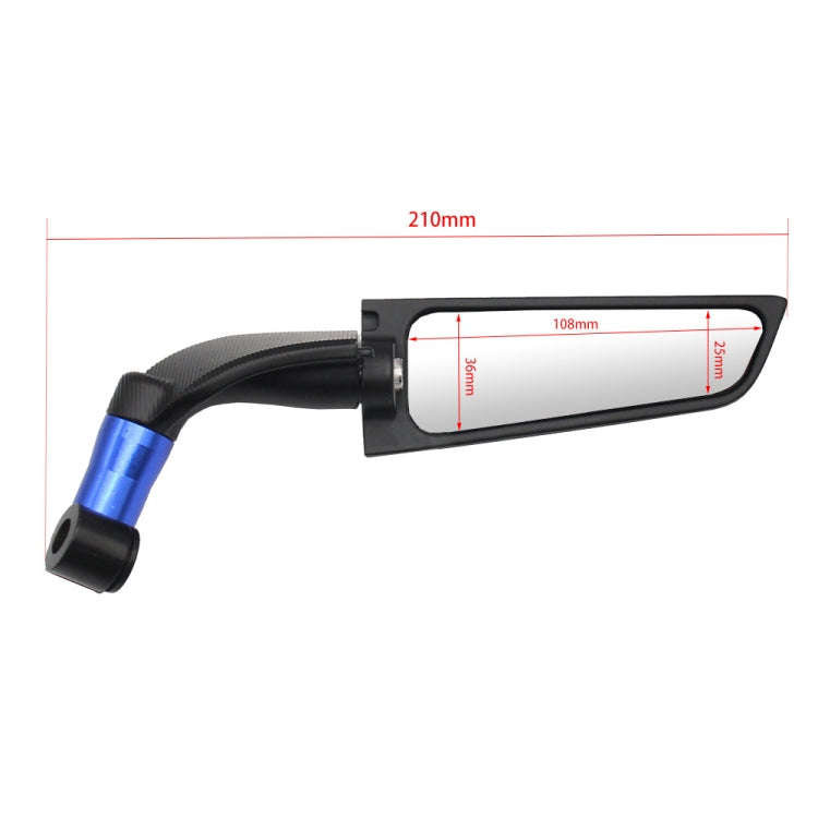 Motorcycle Modification Fixed Wind Wing Rearview Mirror (Black)