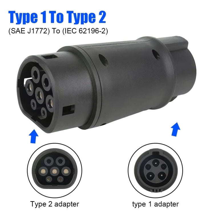 SAE J1772 New Energy Vehicle Charging Gun Type 1 to Type 2 Adapter