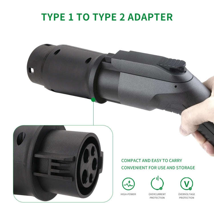 SAE J1772 New Energy Vehicle Charging Gun Type 1 to Type 2 Adapter