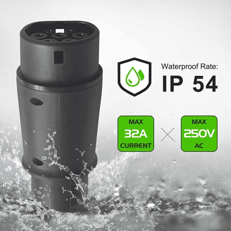 SAE J1772 New Energy Vehicle Charging Gun Type 1 to Type 2 Adapter
