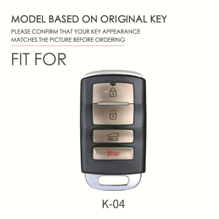 For Kia K4 Hallmo Car Cowhide Leather Key Protective Cover Key Case(Blue)