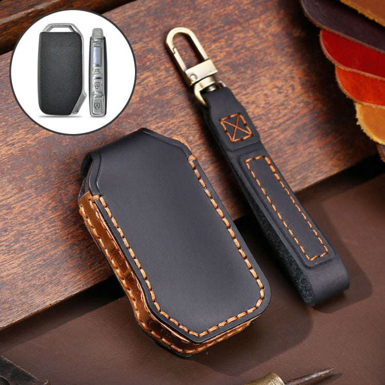 For Kia Sportage R / K5 / K4 / K2 / KX3 Hallmo B Style Car Cowhide Leather Key Protective Cover K...
