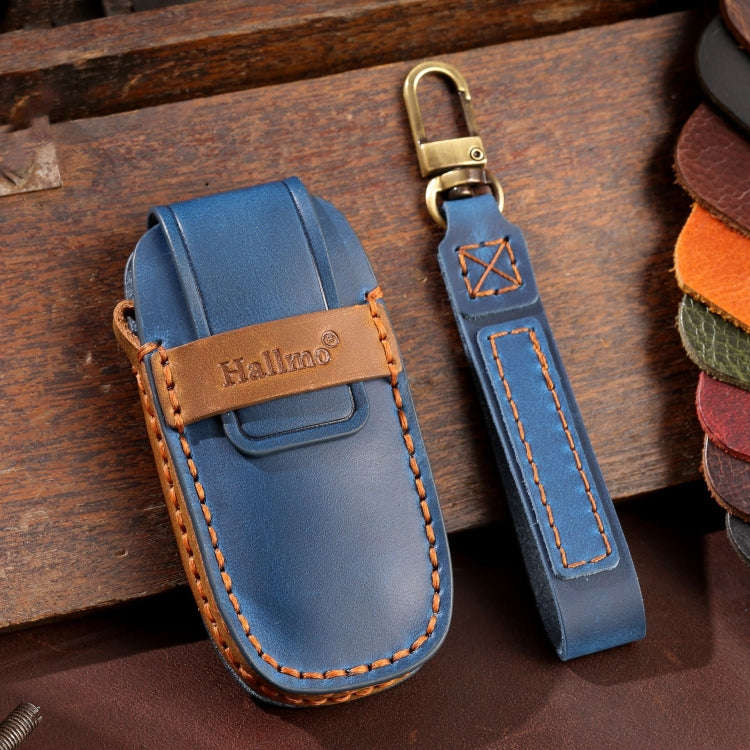 For Nissan Teana / Ariya 4-button Horn Hallmo Car Cowhide Leather Key Protective Cover Key Case(B...