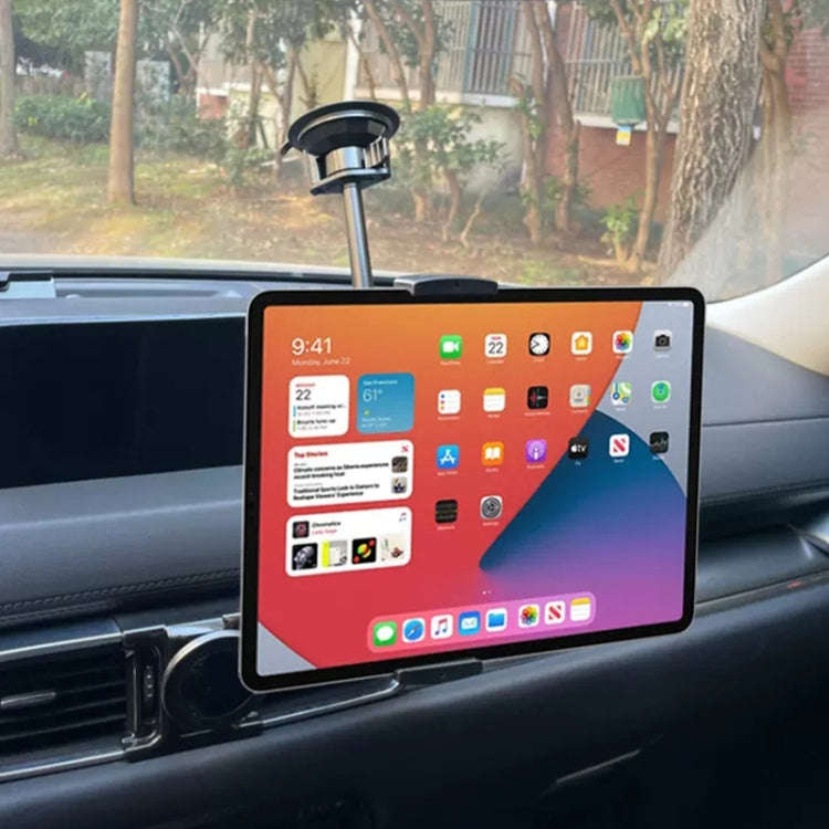 UBA-P1L Car Flexible Tablet Suction Cup Clamp Holder with Extension Rod without Remote Control