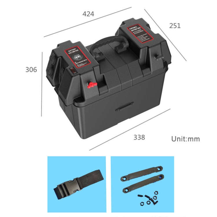 Outdoor Portable Multifunctional Battery Box 12V USB Output Emergency Power Supply
