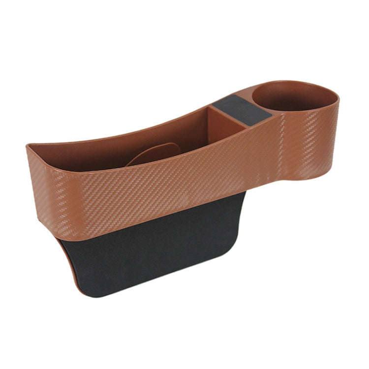 CARFU AC-2294 Car Seat Gap Multi-function Storage Box(Brown)