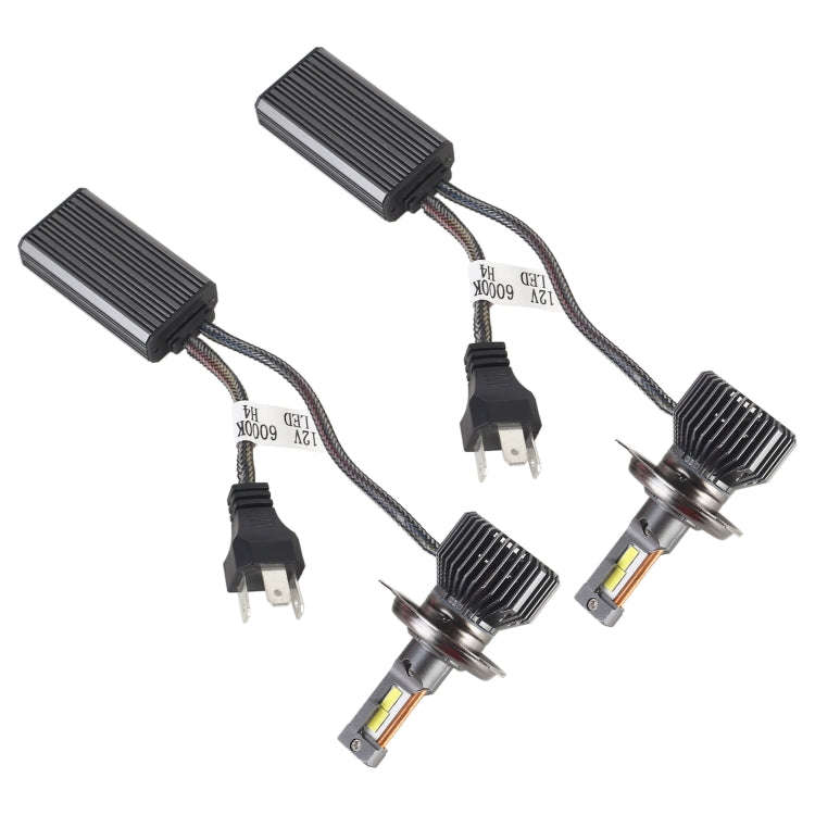 K11 1 Pair H4 12V / 75W / 6000K / 9000LM Car LED Headlight (White Light)