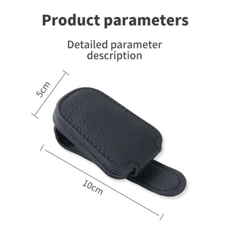 Car Sun Visor Glasses Clip Multi-functional Card Storage Bracket (Red)