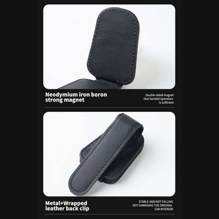 Car Sun Visor Glasses Clip Multi-functional Card Storage Bracket (Red)