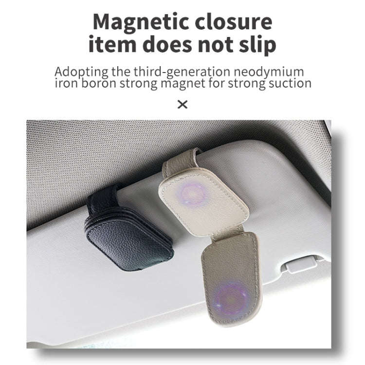 Car Sun Visor Glasses Clip Multi-functional Card Storage Bracket (Red)