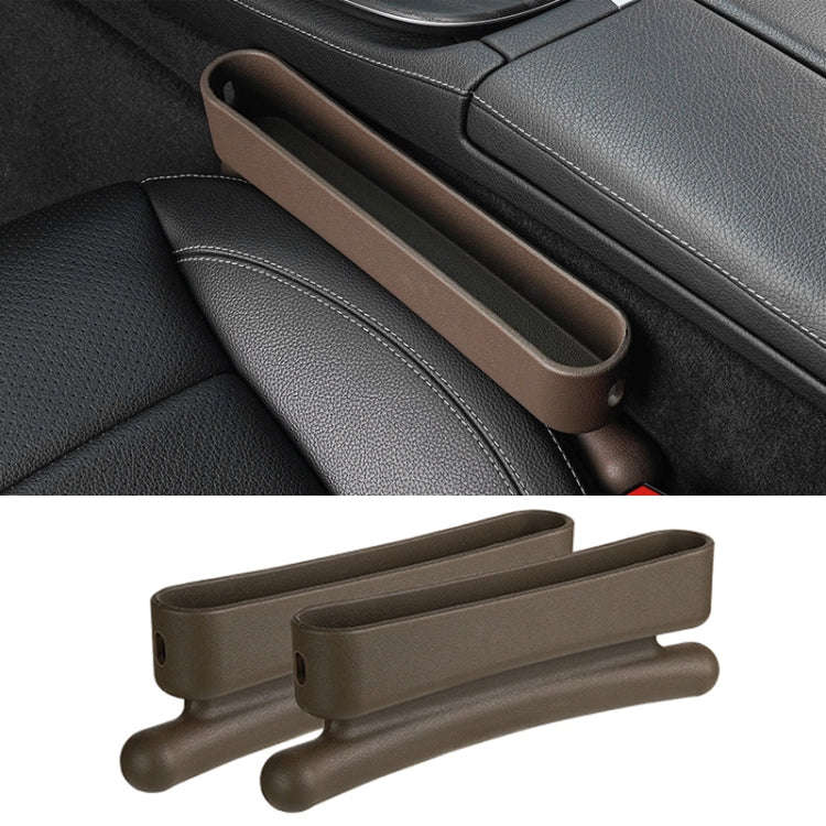 Car Gap Storage Box Multifunctional Car Seat Crevice Storage Box, Specification: 1 Pair (Brown)
