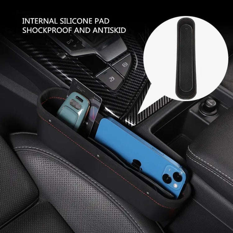 Multifunctional Car Gap Storage Box Car Seat Slit Storage Bag, Style: Driver (Brown)