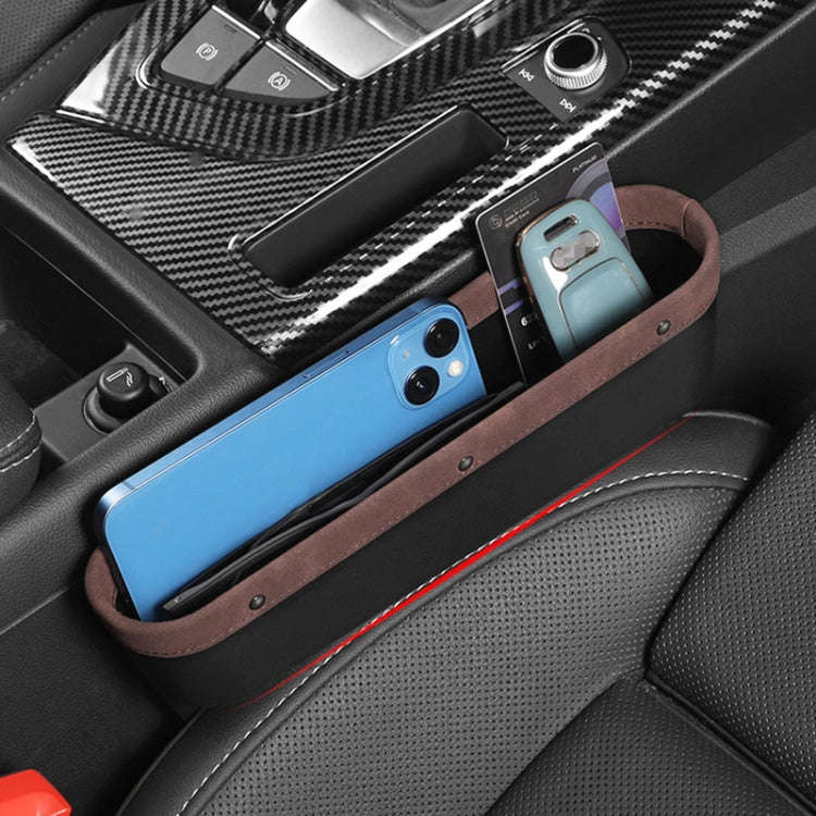 Multifunctional Car Gap Storage Box Car Seat Slit Storage Bag, Style: Driver (Brown)