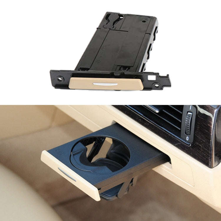 For BMW 3 Series E90 Left Driving Car Dashboard Right Side Water Cup Holder 5141 9173 473(Beige)