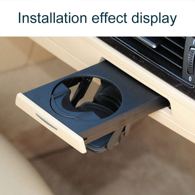 For BMW 3 Series E90 Left Driving Car Dashboard Right Side Water Cup Holder 5141 9173 473(Beige)