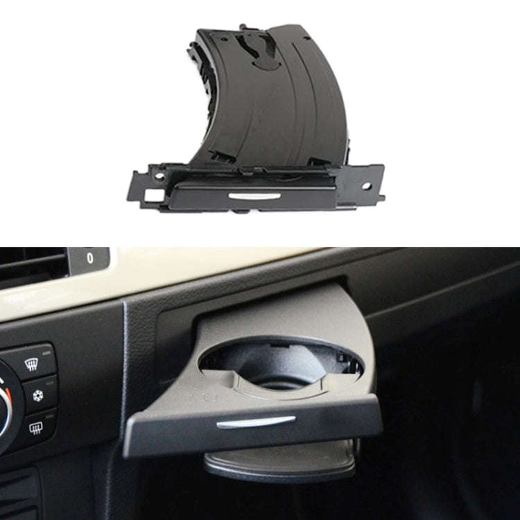 For BMW 3 Series E90 Left Driving Car Dashboard Left Side Water Cup Holder 5141 9173 463(Black)
