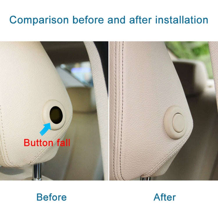 For BMW 3 Series F30 Left Driving Car Front Headrest Switch Button 5210 7362 619(Beige White)