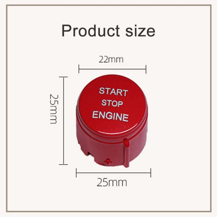 One-key Start Engine Stop Switch Button for Land Rover Freelander 2, Left Driving (Red)