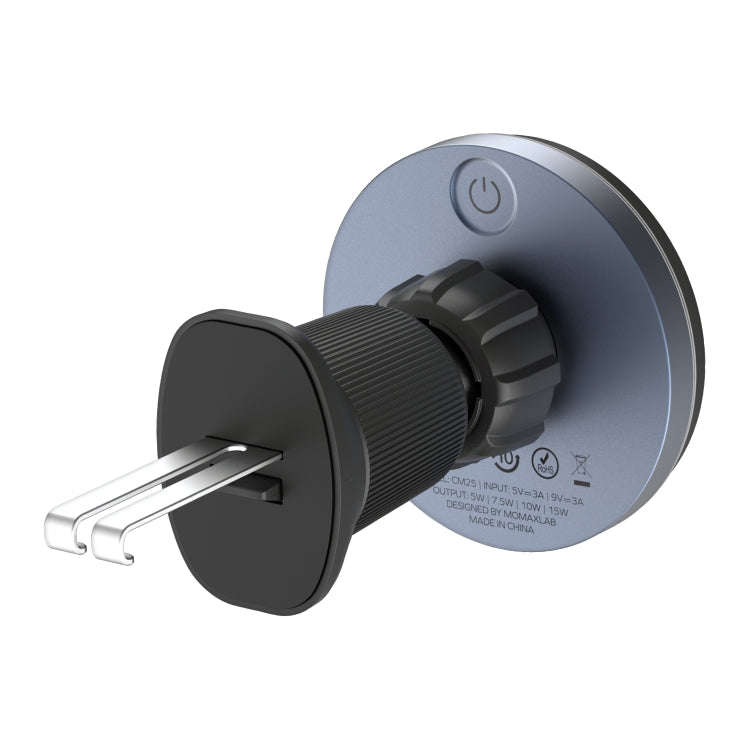 MOMAX CM25A Magnetic Wireless Charger Car Air Outlet Phone Holder