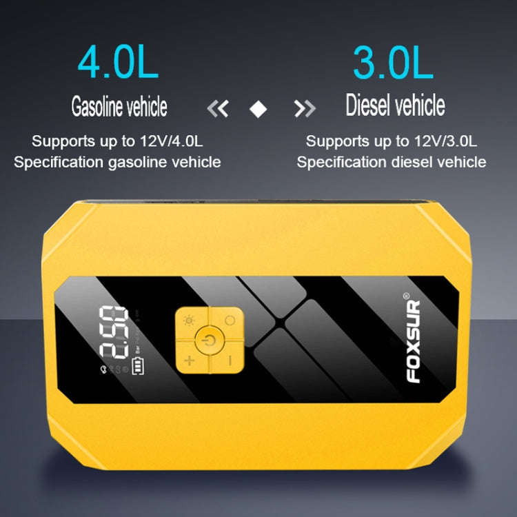 FOXSUR FJS-900 12V Car Multifunctional Emergency Start Power Supply Portable Air Pump
